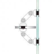 Glass to Glass Partition Bracket