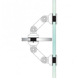 Glass to Glass Partition Bracket