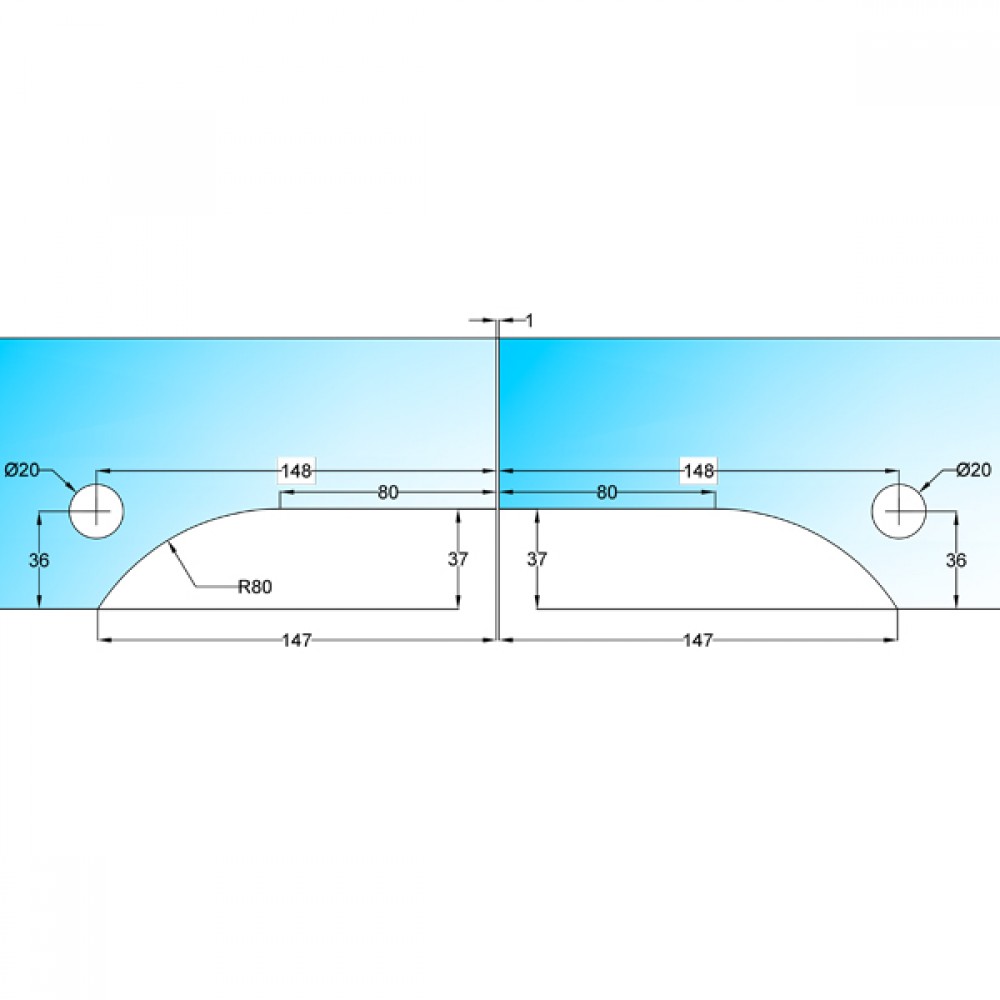 Double Overpanel Strike Box With Stopper - Satin Stainless