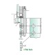 Sliding Door Rail Holder To Glass - Flat Hole