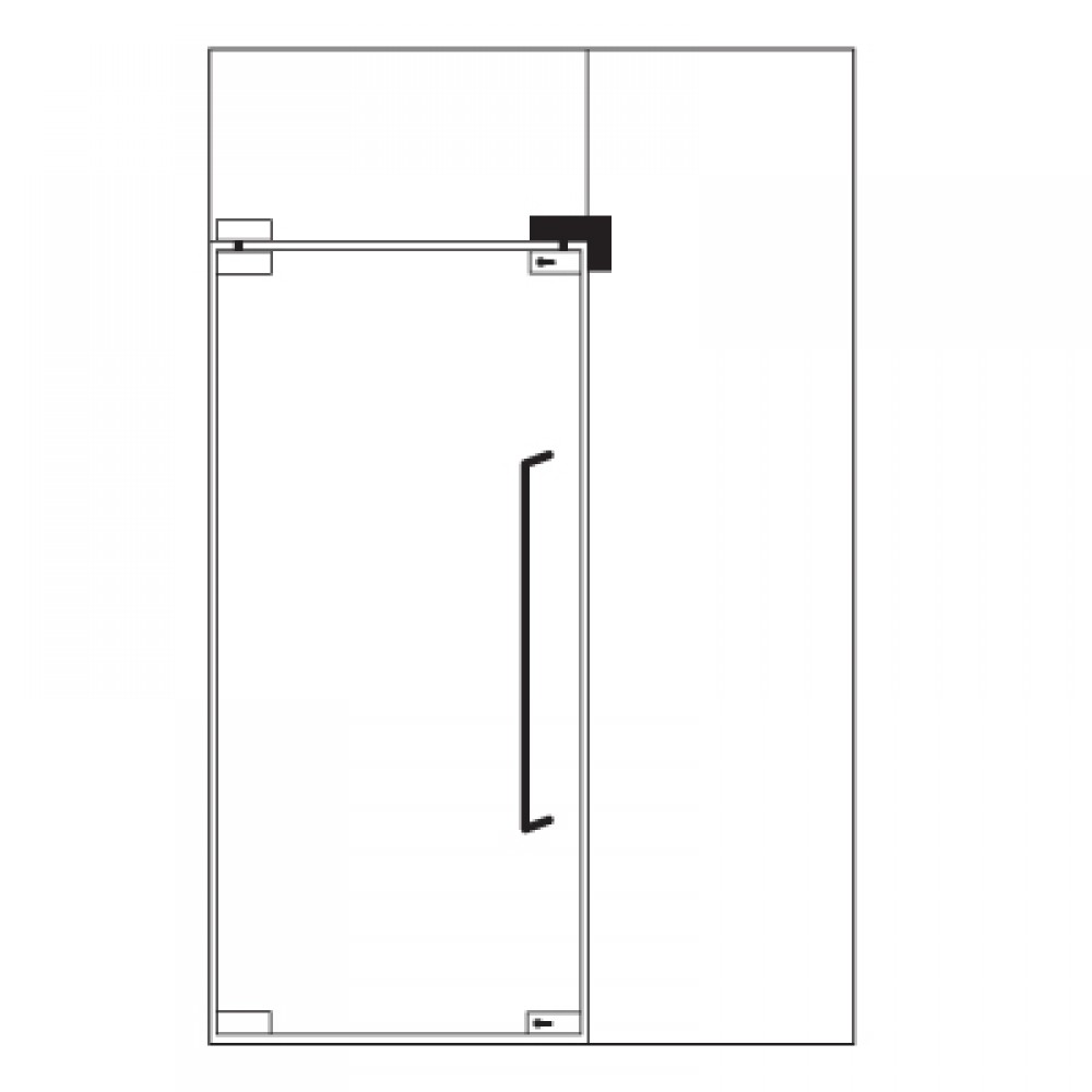GCC Corner Transom Strike Box With Stopper - Satin Stainless