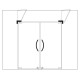 GCC Corner Transom With Fin - Right - Satin Stainless