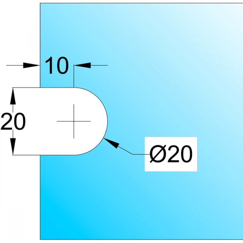 Glass Clamp - Satin Stainless