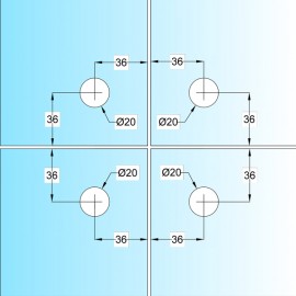 Connector Fitting With Fin - Satin Stainless