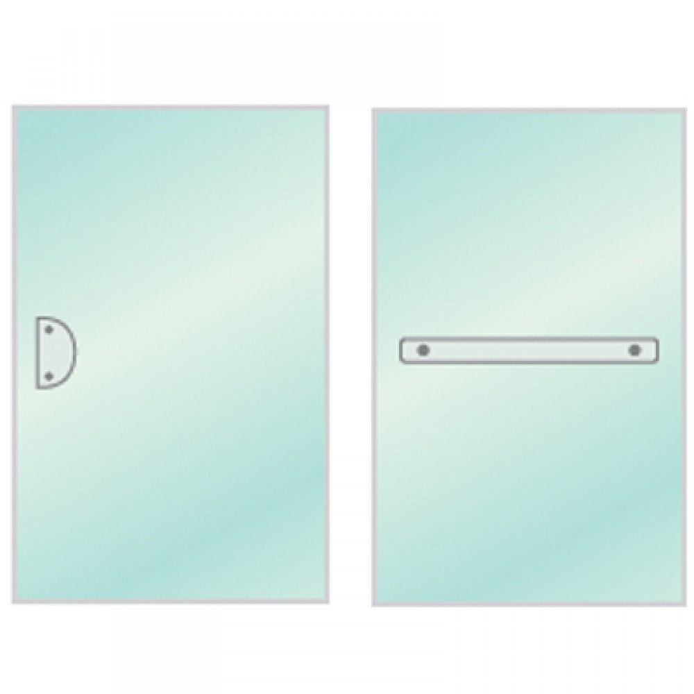 Glass Handle Connectors - Satin Stainless