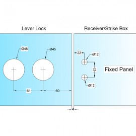 Level Lock - Lockable - Aluminium Matt Silver