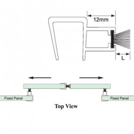 Clear PVC Weather Strip For Brush Seal - 10mm Glass