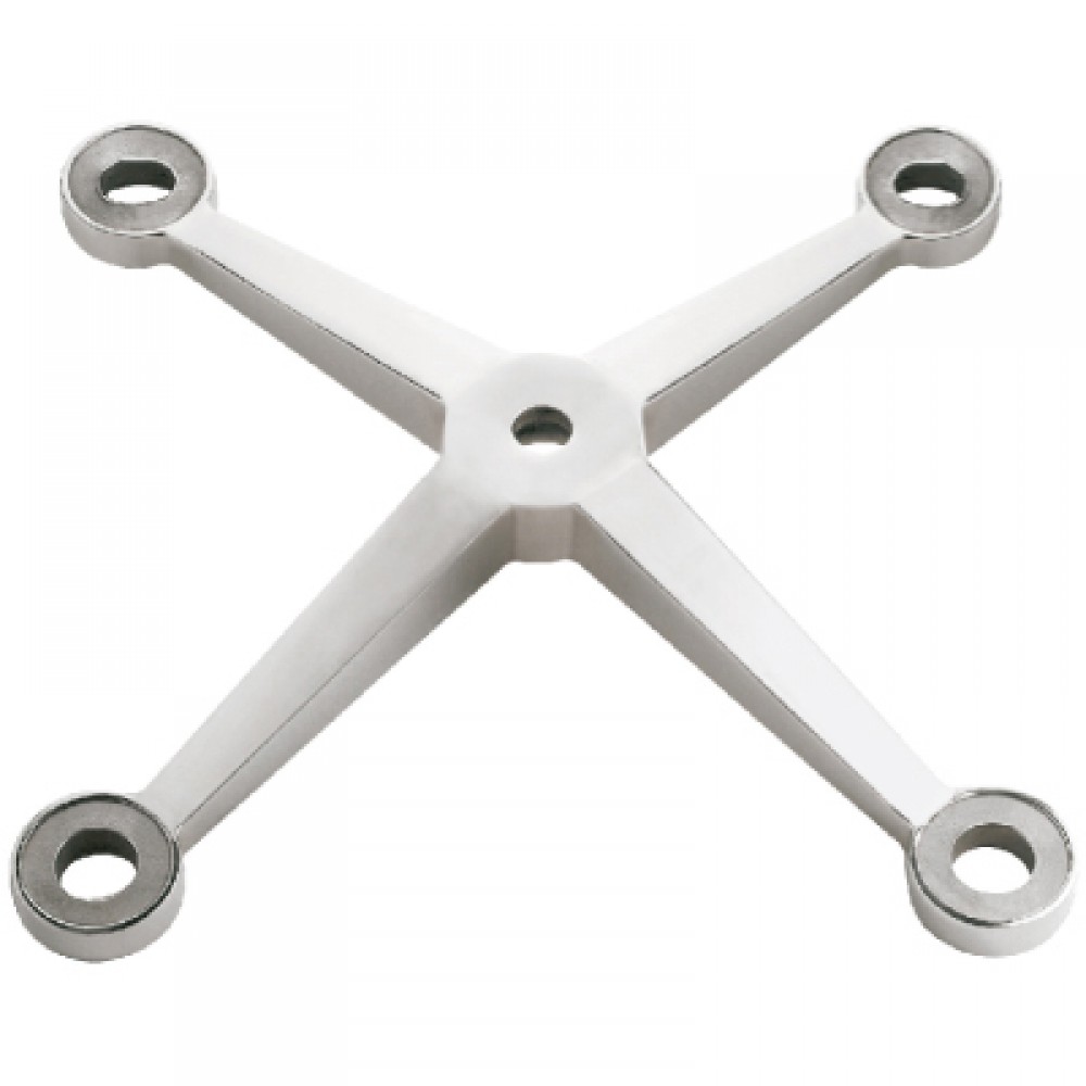 316 SS Four Way Spider Bracket With Glass Bolts