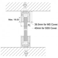 Wall Profile System Kit For 12mm Glass With SS Covers - 3m