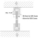 Wall Profile System Kit For 12mm Glass With SS Covers - 3m