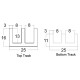 6mm Heavy Duty Plastic Sliding Track For Glass - Top - Black