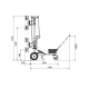 250kg Glass Mounting Device Inc Hand Winch & Side Shift