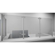 SS Covid Counter Protection Post - 90 Deg - 1000mm