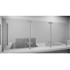 SS Covid Counter Protection Post - End - 1000mm