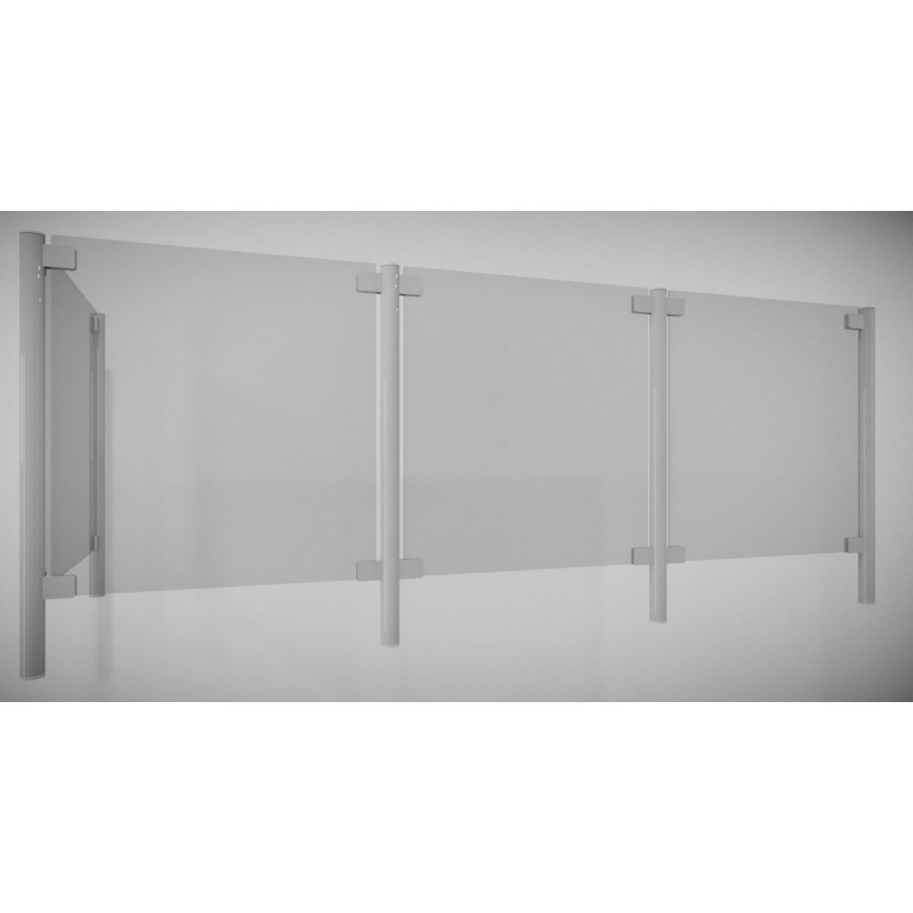 SS Covid Counter Protection Post - End - 1000mm