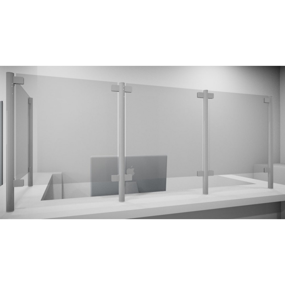 SS Covid Counter Protection Post - End - 1000mm