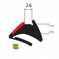 Tear Off Black Dry Glazing Wedge Gasket - Thick - Black