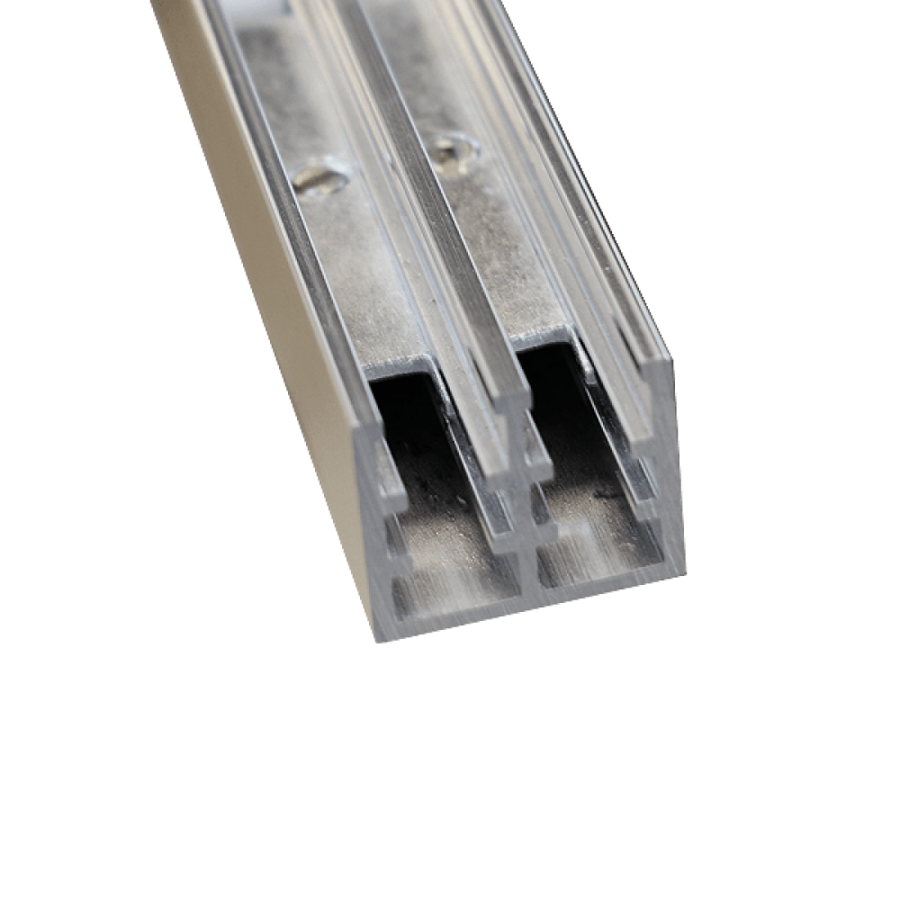 Glass Door Rail Wheeled Bottom Sliding Track For Glass