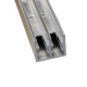 Glass Door Rail Wheeled Bottom Sliding Track For Glass