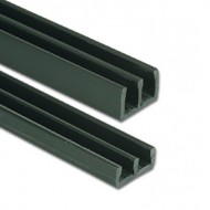 6mm Heavy Duty Plastic Sliding Track For Glass - Top - Black