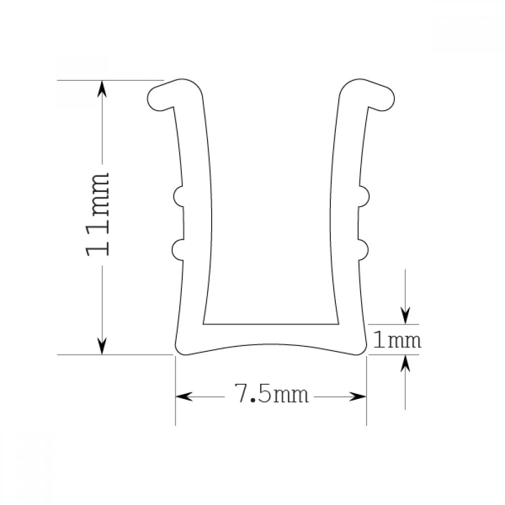 Sliding Track U Shaped Shoe Gasket