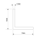 15mm X 15mm Right Angle Profile - Anodised Aluminium