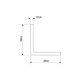 20mm X 20mm Right Angle Profile - Anodised Aluminium