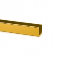 15 mm Polished Gold U Channel 10mm Glass