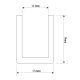 17 mm Black U Channel For Up To 12mm Glass