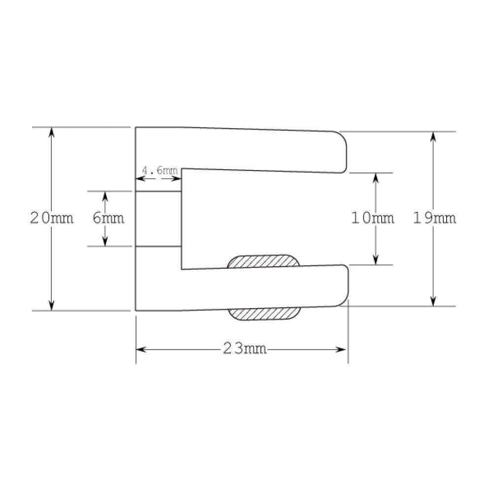 Round Shelf Support - 8mm to 10mm Glass - Chrome Finish