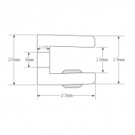 Round Shelf Support - 8mm to 10mm Glass - Chrome Finish