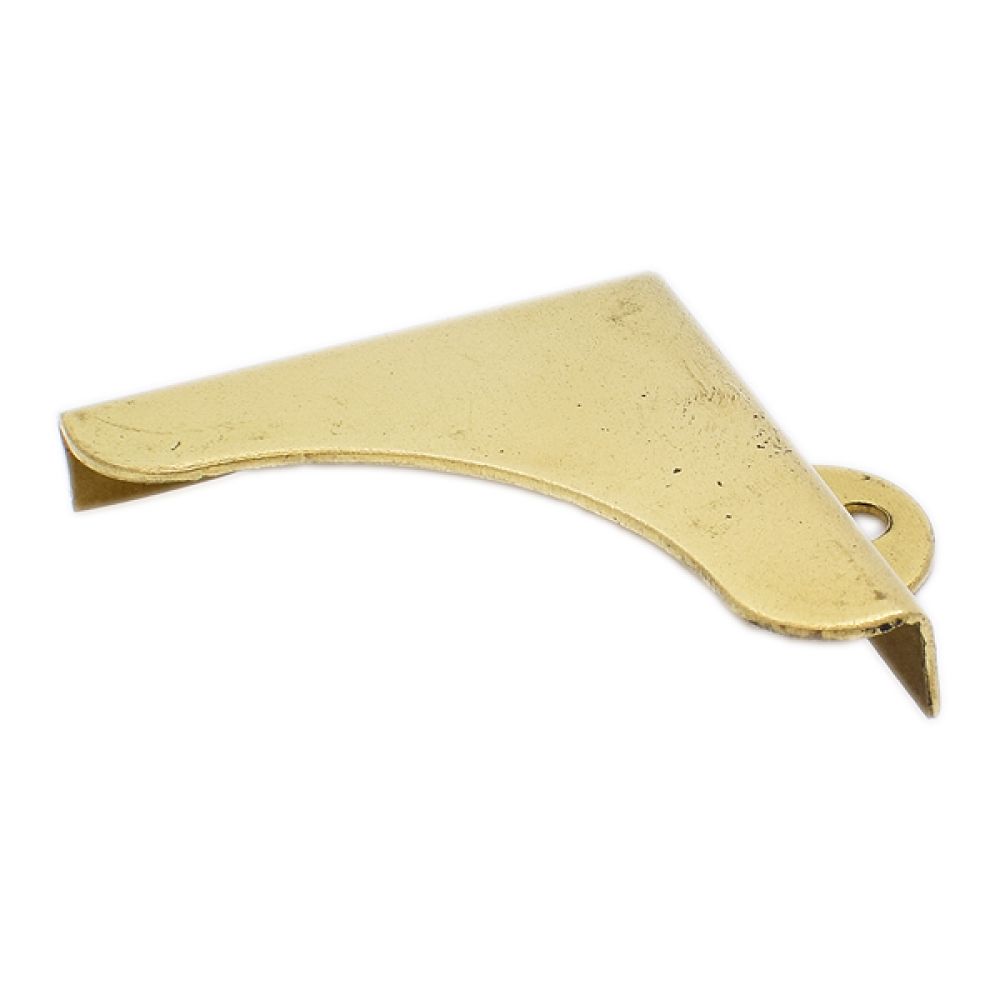 Polished Brass Face Fixing Mirror Clips 6mm