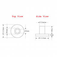Black Rubber Spacer Sleeves (Grommets)