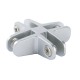 4 Way Assembly Bracket - Polished Chrome