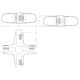 4 Way Assembly Bracket - Matt Chrome