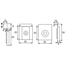 Spring Loaded Mirror Clips Metal
