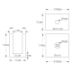 Chrome Support - 30 x 30 x 8 - 12mm Glass