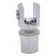 U Type Double Shelf Support - Chrome - 6-10mm Glass