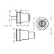 Push Type Cylinder Lock For Sliding Doors Chrome