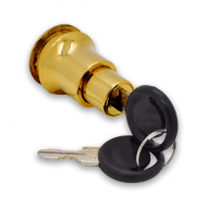 Push Type Cylinder Lock For Sliding Doors Gold