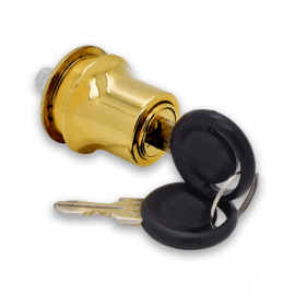 Push Type Cylinder Lock For Sliding Doors Gold