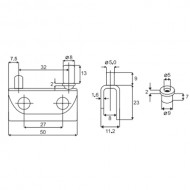 Non-Drill Glass Door Pivot Hinge - 4-6mm Glass - Chrome