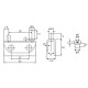 Non-Drill Glass Door Pivot Hinge - 4-6mm Glass - Chrome