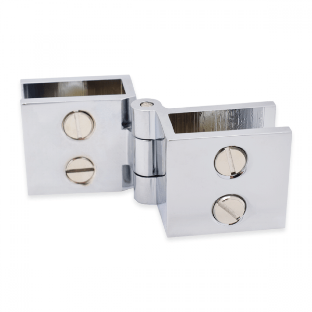 Non Drill Hinge - Glass To Glass - 90 Deg - 5-8mm