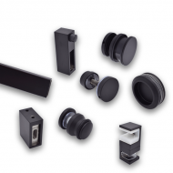 Cascade Wall to Wall Sliding Shower Door Kit - Matte Black
