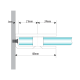 Wall Mount Fixed Panel Glass Clamp _ Satin Chrome