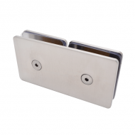 180 Degree Glass-To-Glass Shower Fixing -  Satin Chrome