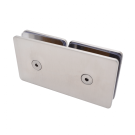 180 Degree Glass-To-Glass Shower Fixing -  Satin Chrome