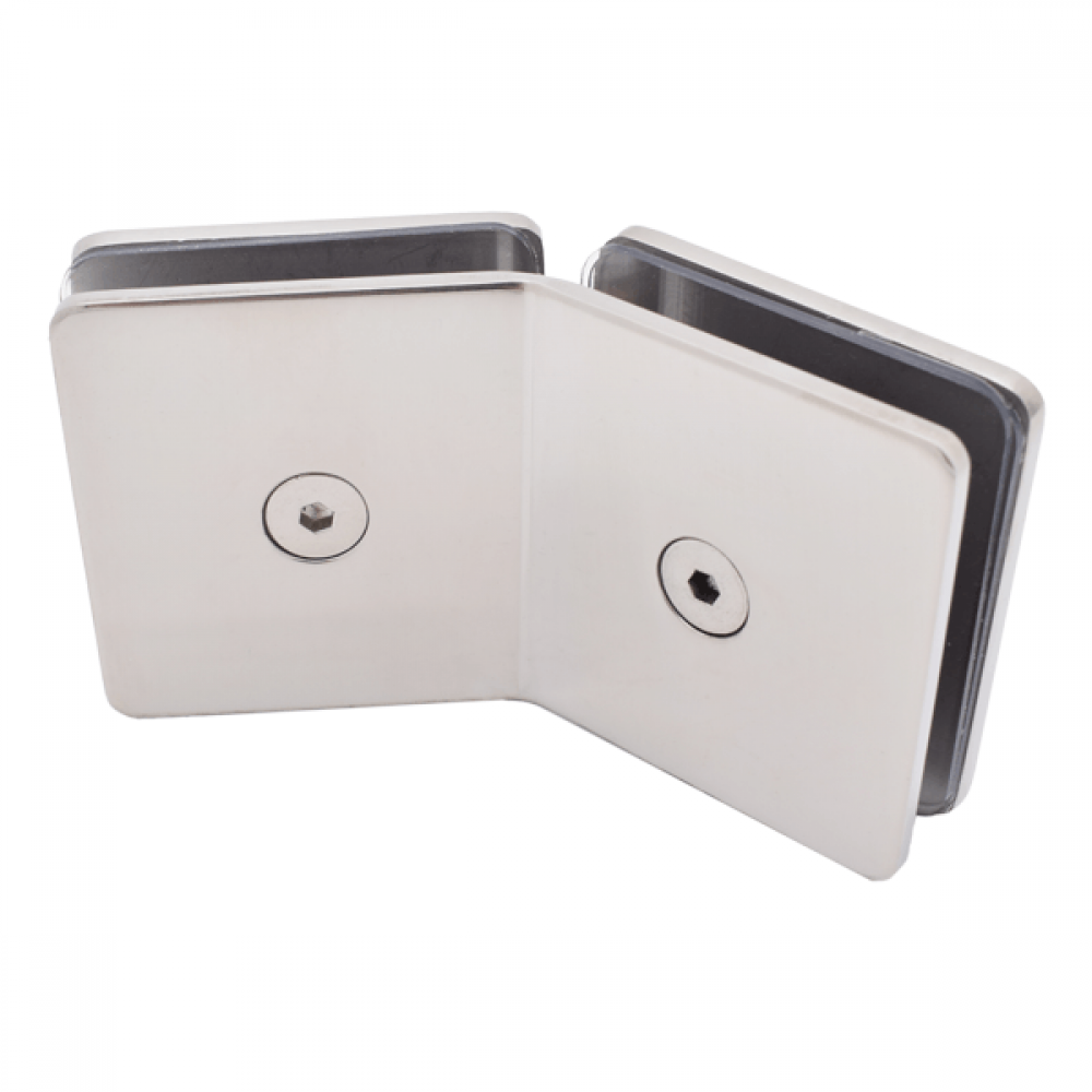 135 Degree Glass-To-Glass Shower Fixing -  Polished Chrome