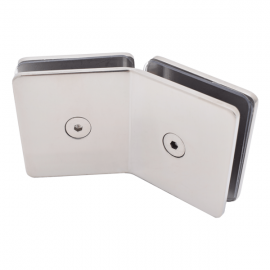 135 Degree Glass-To-Glass Shower Fixing -  Polished Chrome